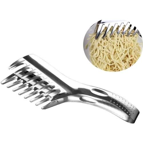 Stainless Steel Food Noodles Tong Outdoor Camping Roast Meat Shovel Kitchen Tools Multifunction Shushi Tongs BBQ Tool 1pcs