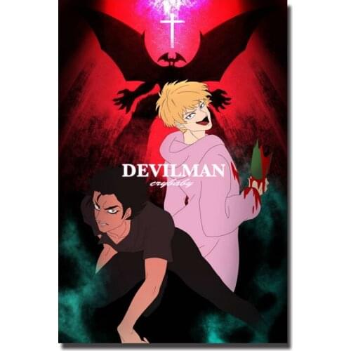 Devilman Crybaby Japan Anime Comic Movie Art Prints Silk Canvas For Wall Pictures Room Decoration-010
