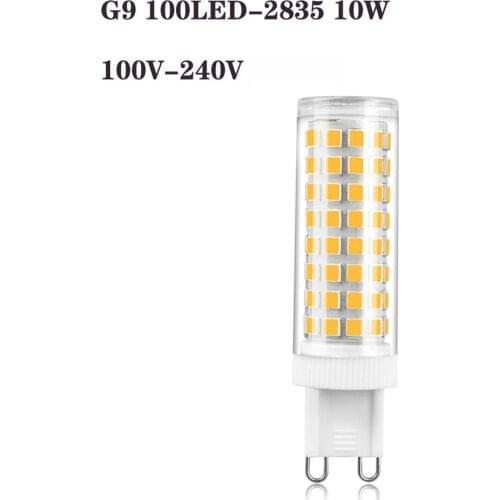 10W G9 100-240V LED Bulb LED Light-Emitting Floodlight On-flicker Ceramic Energy-saving Lamp Household Corn Bulb