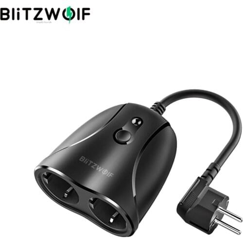 BlitzWolf BW-SHP14 16A Dual Outlets IP44 Smart WIFI Socket 3680W EU /1760W US Plug Outdoor Controller Work Socket Plugs Adaptors