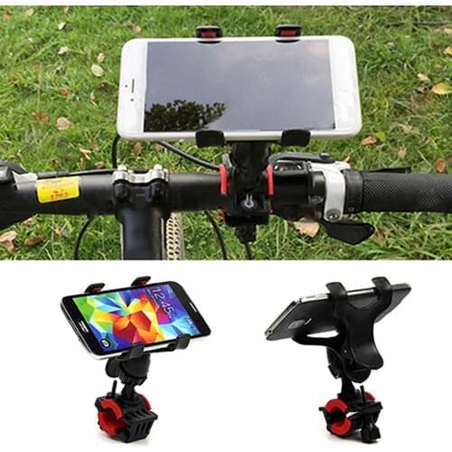 Universal Aluminum Alloy Bike Bicycle Phone Holder Racks Motorcycle Handlebar Mount Non-Slip Moblie Cell Phone Clip for Bike GPS