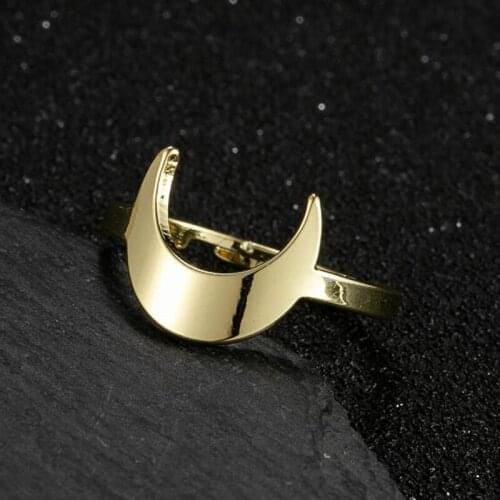 Vintage Gold Moon Phase Rings Dainty Stacking Ring for Women Girls Fashion Crescent Moon Finger Rings 2021 Female Jewelry Party