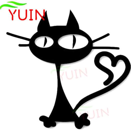 Funny Cat Animal Car Decals Car Trunk Fashion Decoration Personalized PVC Waterproof Sunscreen Stickers Can Be Customized Color
