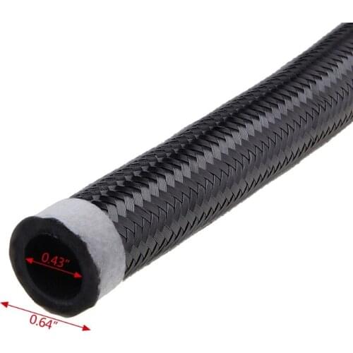 1M Nylon Steel Braided Brake Gas Oil Fuel Line Hose AN4 AN6 AN8 AN10 2018 NEW 1XCF