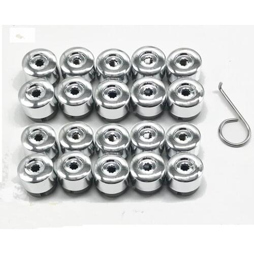 SKTOO 20pcs Chrome Color Car Wheel Lug Nut Bolt Cover Plugs for VW Touareg 2004-2016