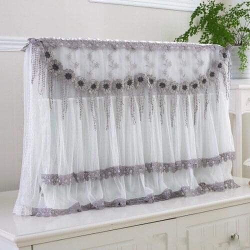32 38 42 48 52 55 60 inch TV Hood Decorative Cover Decoration Lace Decor for Flat Screen HD LED LCD PLASMA TV Gray Orange
