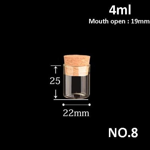 50set/lot Clear Glass Bottle Vial Cork Wishing Charm Pendant Oil Borosilicate, classic glass vial pendants jewelry DIY finding