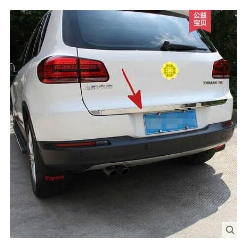 For Volkswagen Tiguan MK1 2010-2015 1 pcs/set High quality stainless steel tailgate decoration car styling car accessories