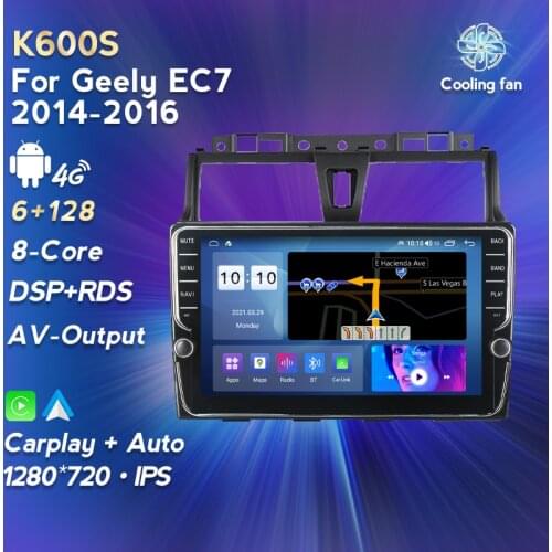 HD 1280X720 128G ROM 4G LTE WIFI BT GPS For Geely EC7 2014 2015 2016 Android 11 Car Multimedia Radio Player Carplay no dvd 2 din