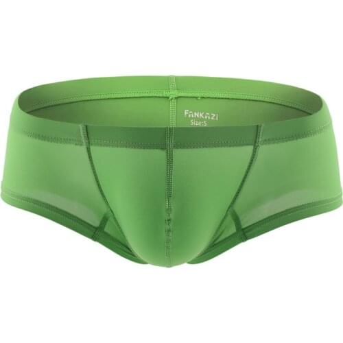 Sexy Underwear Men Boxers Shorts Nylon Ice Silky Man Sexy Cueca Small Boxer U Convex Pouch Male Gay Underpants Low Waist