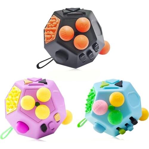 EDC Hand For Autism ADHD Anxiety Relief Focus Kids 12 Sides Anti-Stress Magic Stress Fidget Toys Dropshipping