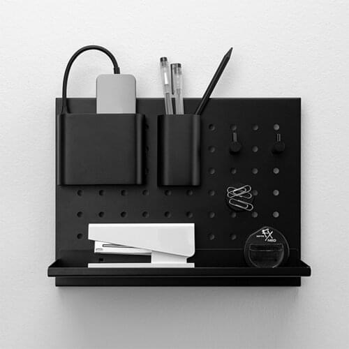 SOSHI Geometric Wall Storage Shelf Kitchen Bathroom Aluminum Alloy Minimalist Wind Free With Simple Fashion