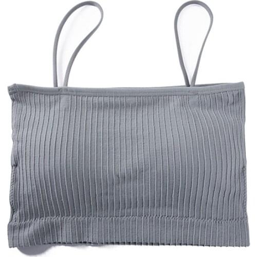 Intimates Women Strapless Sexy Lady Solid Ruched Elastic Boob Bandeau Tube Tops Bra Lingerie Breast Wrap Crop Tops