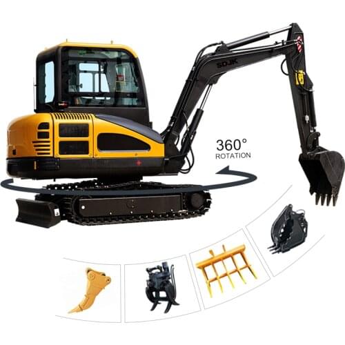 JKW-55 Small Bagger Hydraulic Crawler Mini Excavator Micro Digger Digging Machine Small Excavator for Sale