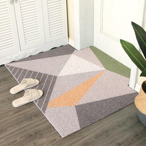Living Room Mats Carpet Anti-slip Dust-proof Silk Loop Doormat Home PVC Entrance Doormat Cuttable Can Be Customized Mats Carpet