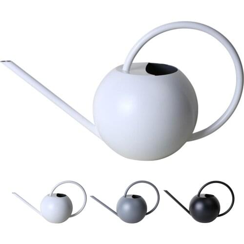 Watering Can 1000ml Long Nozzle Stainless Steel Metal European Plant Sprinkler Pot With Handle For Garden Household Tool