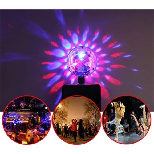 Mini usb sound activated bouncer lights new home stage lights led colorful flashing lights dj car atmosphere lights
