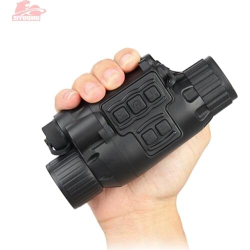 Pocket-Sized Digital IR Night Vision Monocular Scope Viewing in the Dark Infrared Illumination for Darkness Hunting 200m Range