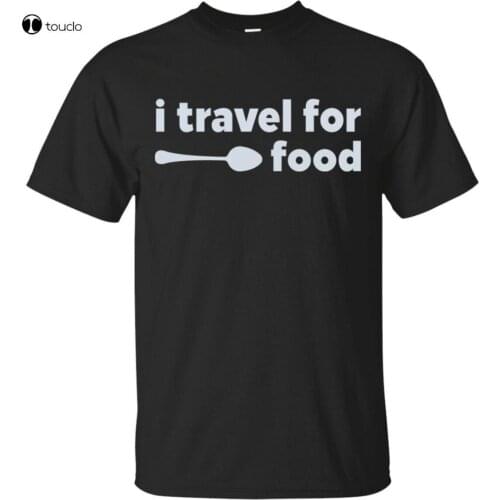 I Travel For Food Mark Wiens Mens Short Sleeve T-Shirt Black Cotton Tee Funny