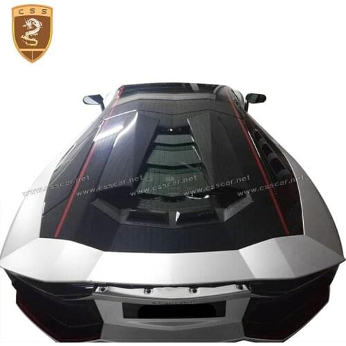 Real carbon roof-air-scoop & air-ventilation-vents for engine bonnet for Lamborghini Aventador LP700