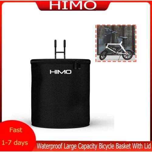 Original HIMO Bicycle C20 Z20 E-Bike Scooter Multi-Function Waterproof With Lid High Capacity Cycling Canvas Basket Pannier