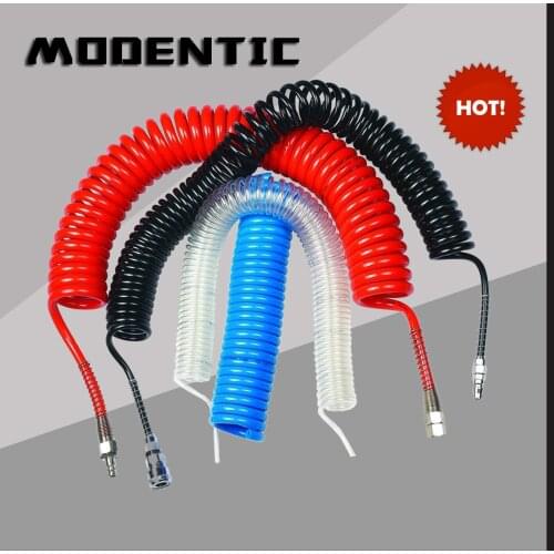 PU pipe 6 m telescopic spring pipe spiral hose 8*5mm red / Black / Blue / transparent