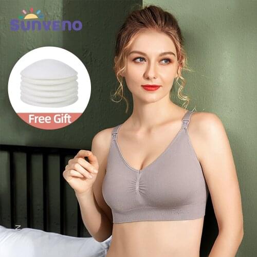 Breastfeeding Nursing Bra Maternity Feeding Bra Pregnancy Clothes - wireless cup,adjustable straps,removable padding