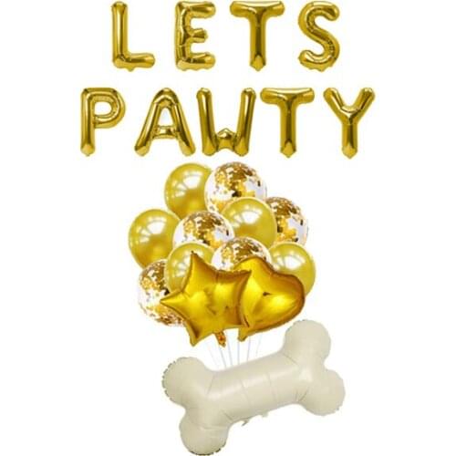 Dog Cat Birthday Party Supplies, Dog Girl or Boy Party Decorations, Lets Pawty Balloons Dog Cat Birthday Hat, Happy Pet Birthday