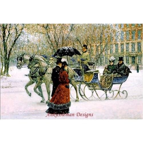 Needlework for Embroidery DIY DMC High Quality - Counted Cross Stitch Kits 14 ct Oil painting - Winter Impressions