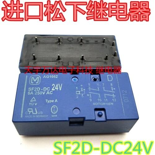 SF2D-DC24V AG1052 SF2-DC24V Relay 6A 250VAC