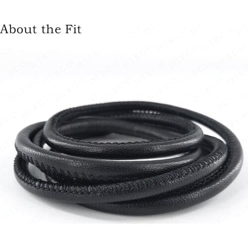 3mm-7mm 2M Sutural Sheepskin Real Leather Stitched Lamb Leather Cord With Cotton Core Ropes For Bracelet Necklace Jewelry Making