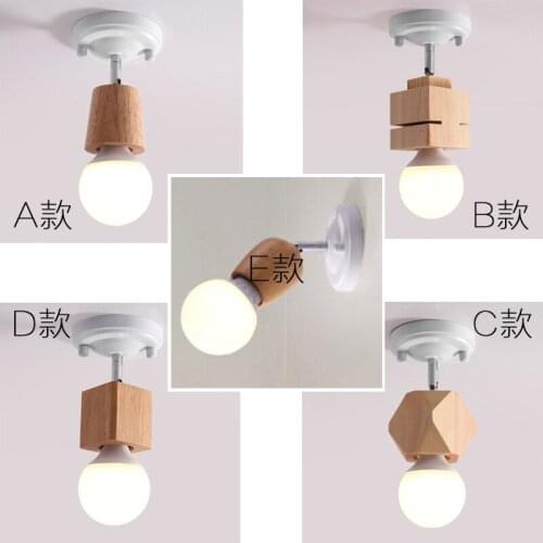 Nordic Wood Bedside Small Wall Lamp Creative Clothing Shop Window Tea Shop Bar Restaurant Interior Light Small Pendant Lights