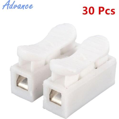 30pcs CH2 Quick Splice Lock Wire Connectors 2Pins Electrical Cable Terminals 20x17.5x13.5mm For Easy Safe Splicing Into Wires