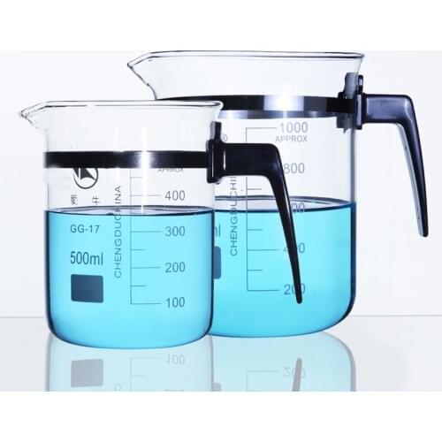 Thick-walled Gass beaker with handle High temperature resistance Measuring cup laboratory equipment kitchen tools