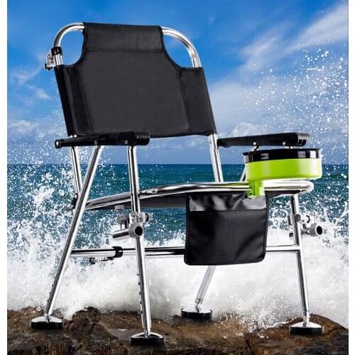 Fishing chair stainless steel 3kg multifunctional fishing chair outdoor leisure fishing stool for Relaxed fishing