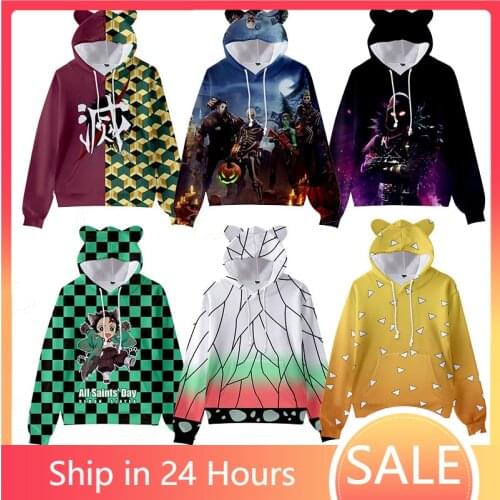 Bargin Price Men Women Cat Ear Hoodies Fall Spring Clothes Fun Hooded Leisure Sweatwear Hot Sale Clearance Sale Clothing