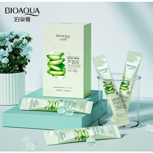 20Pcs/Box Aloe Vera Moisturizing Refreshing Multi Effect Sleeping Mask Gentle Oil Control Brighten Improve Dryness Facial Care