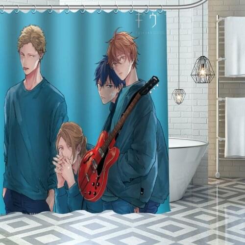 Custom High Quality Given Shower Curtain Waterproof Bathroom Polyester Fabric Bathroom Curtain With Hooks