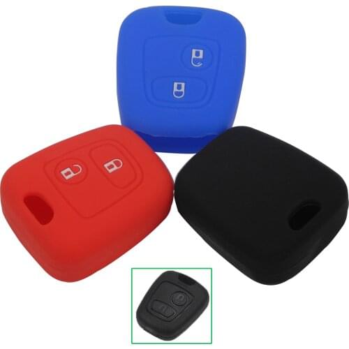Bilchave 10pcs Car Key Silicone Case Cover Fob For Citroen C1 C2 C3 Pluriel C4 C5 C8 Xsara Picasso For Peugeot 206 307 207 408