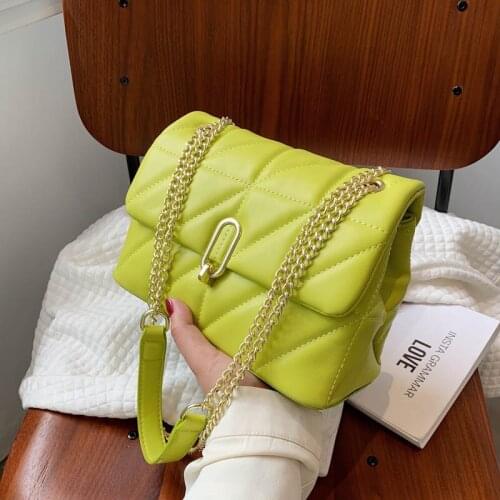 2021 Fashion Shoulder Bag Women Leather Pu Quilted Bag Female Luxury Handbags Women Bags Designer Sac A Main Femme