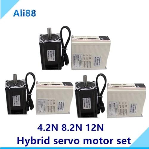 3 axis Nema 34 servo motor kit :hybrid servo drive MS-S3 + motor YK286EC80A1 4.2N.m/8.2N.m/12N.m 2 Phase Stepper Motor