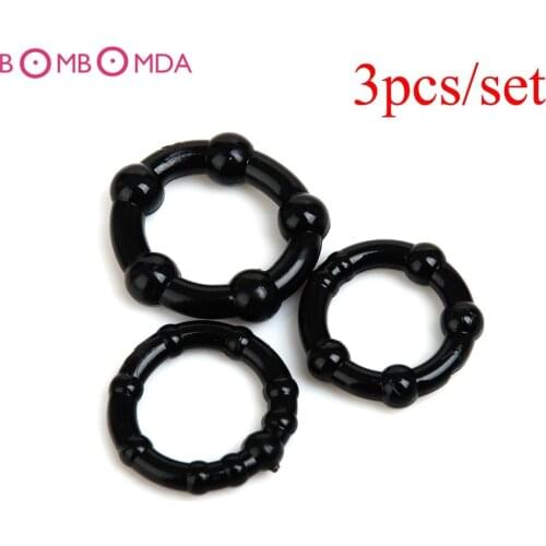 3pcs/set High Quality New Hot Silicone Cock Rings Delay Ejaculation Penis Rings Adult Sex Toys Sex Products For Men O35