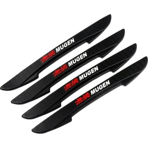 4PCS Mugen Logo Car Door Anti-collision Bumper Strips Protector Sticker for Honda Civic Mugen Typer Vtec Fit City RR Vezel Legel