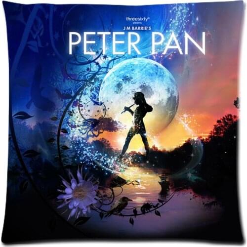 45cm*45cm Square Cotton Linen Pillow Cover Home Sofa Car Seat peter pan Throw Pillow Case Decorative Cushion Covers