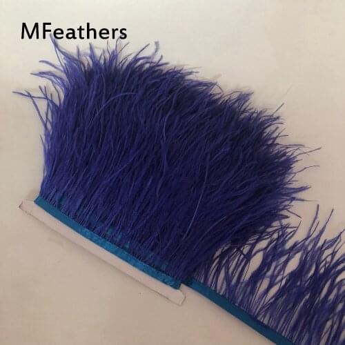 5-10meters/lot Royal Blue ostrich feather trims height 8-10cm 10-15cm