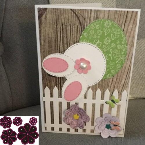 New 5pcs flower Metal Cutting Dies Stencils For DIY Scrapbooking Decorative Embossing Handcraft Die Cutting Template