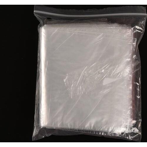 500Pcs/lot 4 Sizes Zip Lock Bags Clear Poly Bag Reclosable Plastic Small Baggies Gift Candies Packing Bags