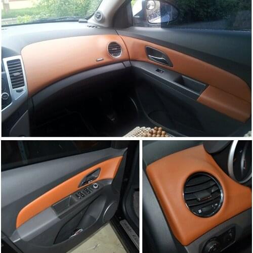 9PCS Microfibre Leather Center Console /Air Outlet /Doors Panel Cover For Chevrolet Cruze 2009 10 11 12 13 2014 2015 AAB130