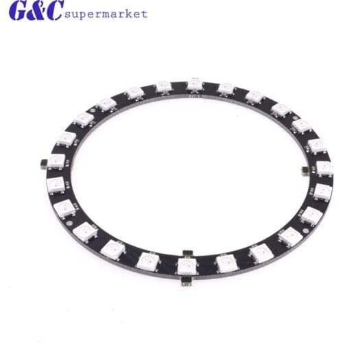 RGB LED Ring - 24 x WS2812 5050 RGB LED with Integrated Drivers TOP diy electronics