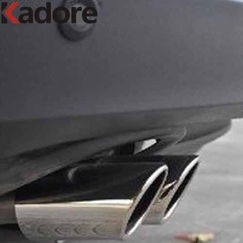 For Volkswagen For VW Tiguan 2009 2010 2011 2012 2013 2014 Stainless Steel Car Rear Exhaust Pipe Muffler Tip Noise Dropped 2pcs